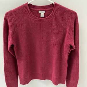 L.L. Bean Women's Cashmere Sweater in Berry